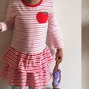Girl’s 3t Apple striped dress